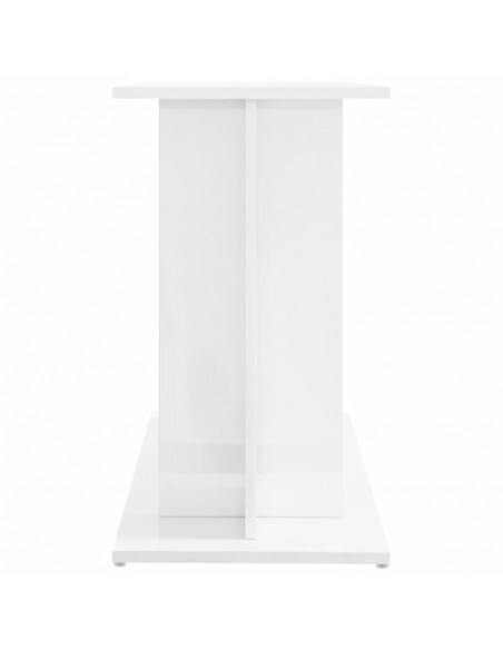 Supporto Acquario 80x35x60cm in Legno Multistrato Bianco Lucido