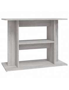 Supporto Acquario 80x35x60cm in Legno Multistrato Grigio Sonoma 2