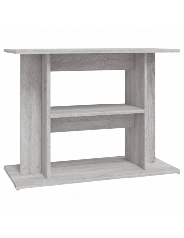 Supporto Acquario 80x35x60cm in Legno Multistrato Grigio Sonoma