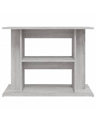 Supporto Acquario 80x35x60cm in Legno Multistrato Grigio Sonoma