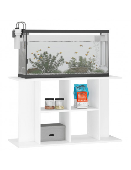 Supporto per Acquario 100x40x60 cm in Legno Multistrato Bianco