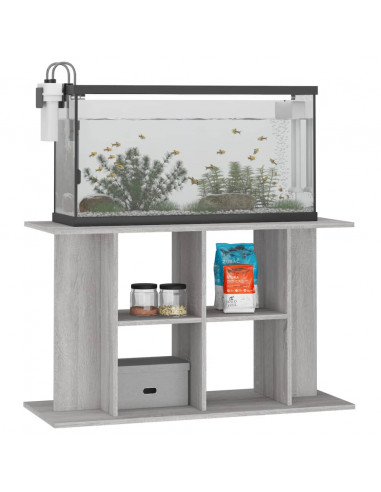 Supporto Acquario 100x40x60 cm Legno Multistrato Grigio Sonoma