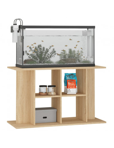 Supporto Acquario 100x40x60 cm Legno Multistrato Rovere Sonoma