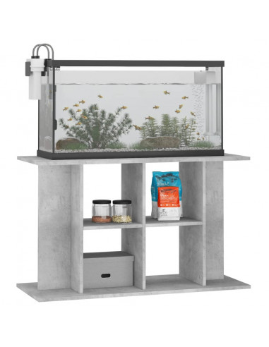 Supporto Acquario 100x40x60 cm Legno Multistrato Grigio Cemento