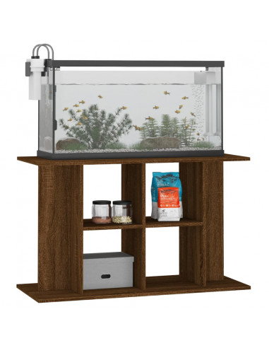 Supporto Acquario 100x40x60 cm Legno Multistrato Rovere Marrone