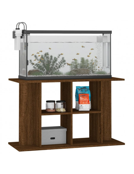 Supporto Acquario 100x40x60 cm Legno Multistrato Rovere Marrone