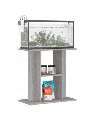 Supporto Acquario 60x30x60cm in Legno Multistrato Grigio Sonoma