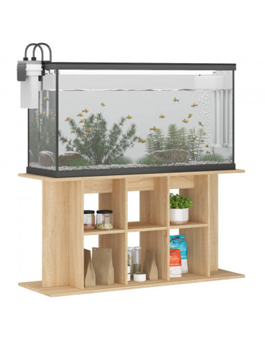 Supporto Acquario 120x40x60 cm Legno Multistrato Rovere Sonoma