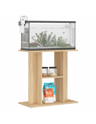 Supporto Acquario 60x30x60cm in Legno Multistrato Rovere Sonoma