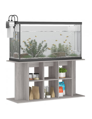 Supporto Acquario 120x40x60 cm Legno Multistrato Grigio Sonoma