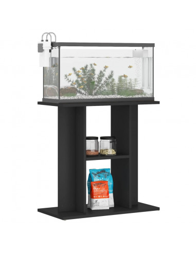 Supporto per Acquario 60x30x60 cm in Legno Multistrato Nero