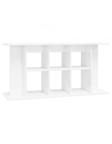 Supporto Acquario 120x40x60 cm Legno Multistrato Bianco Lucido