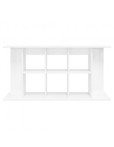 Supporto Acquario 120x40x60 cm Legno Multistrato Bianco Lucido