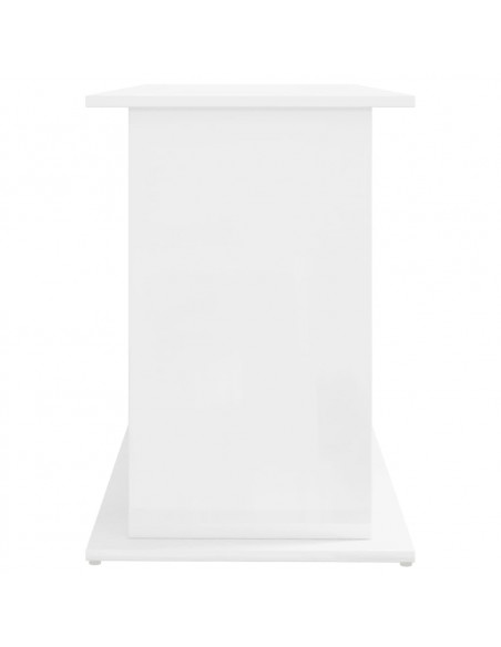 Supporto Acquario 121x41x58 cm Legno Multistrato Bianco Lucido