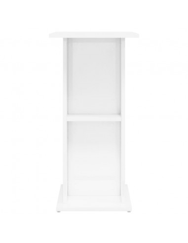 Supporto per Acquario 60,5x36x72,5 cm Multistrato Bianco Lucido