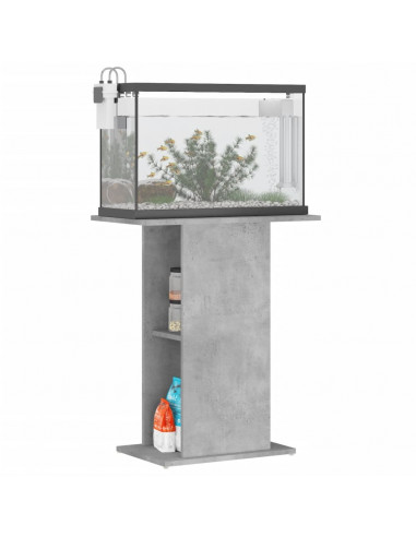 Supporto per Acquario 60,5x36x72,5cm Multistrato Grigio Cemento