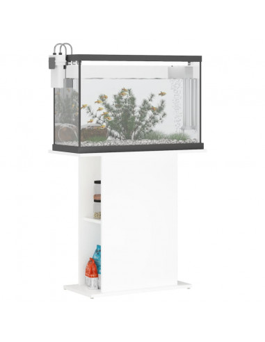 Supporto per Acquario Bianco 75x36x72,5 cm Legno Multistrato