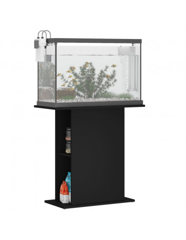 Supporto per Acquario Nero 75x36x72,5 cm in Legno Multistrato