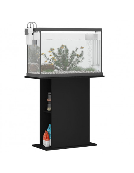 Supporto per Acquario Nero 75x36x72,5 cm in Legno Multistrato