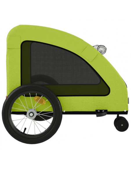 Rimorchio da Bici per Animali Verde Oxford e Ferro
