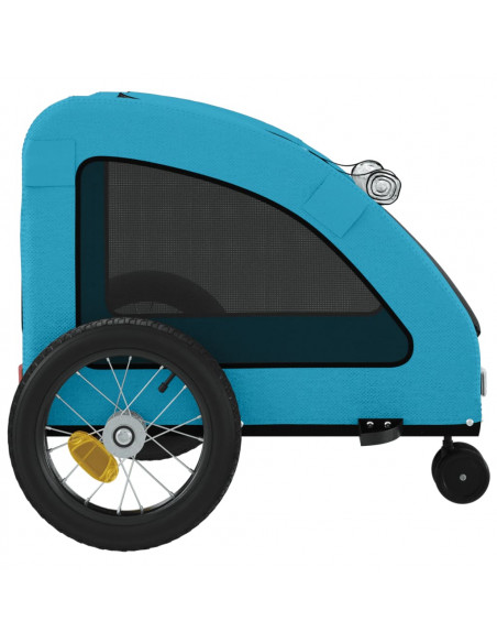 Rimorchio da Bici per Animali Blu Oxford e Ferro