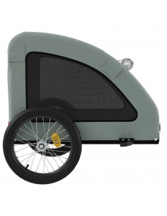 Rimorchio da Bici per Animali Grigio Oxford e Ferro 2