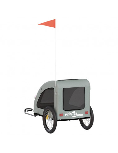 Rimorchio da Bici per Animali Grigio Oxford e Ferro