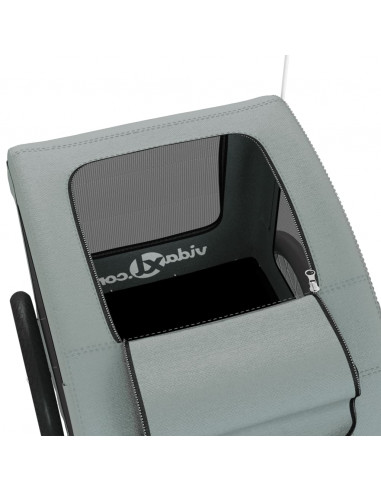 Rimorchio da Bici per Animali Grigio Oxford e Ferro