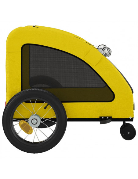 Rimorchio da Bici per Animali Giallo Oxford e Ferro