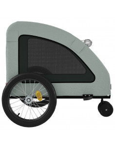 Rimorchio da Bici per Animali Grigio Oxford e Ferro 2