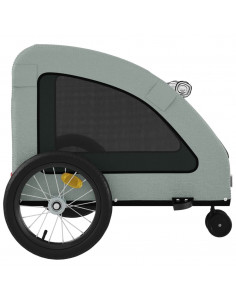 Rimorchio da Bici per Animali Grigio Oxford e Ferro 2