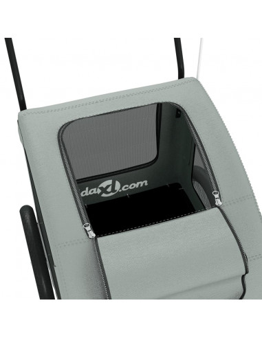 Rimorchio da Bici per Animali Grigio Oxford e Ferro