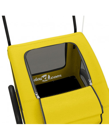 Rimorchio da Bici per Animali Giallo Oxford e Ferro