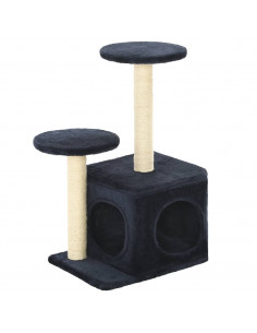 Albero per Gatti con Pali Tiragraffi in Sisal 60 cm Blu Scuro 2