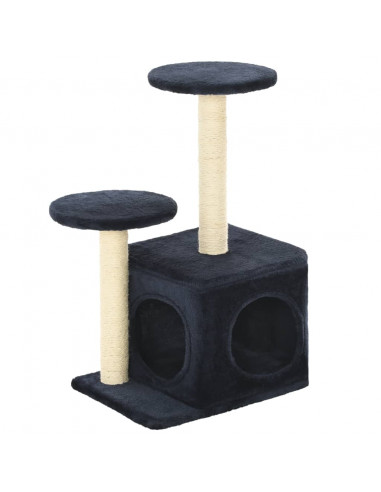 Albero per Gatti con Pali Tiragraffi in Sisal 60 cm Blu Scuro