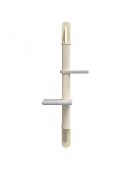 Albero per Gatti con Tiragraffi a Parete Grigio Chiaro 108 cm