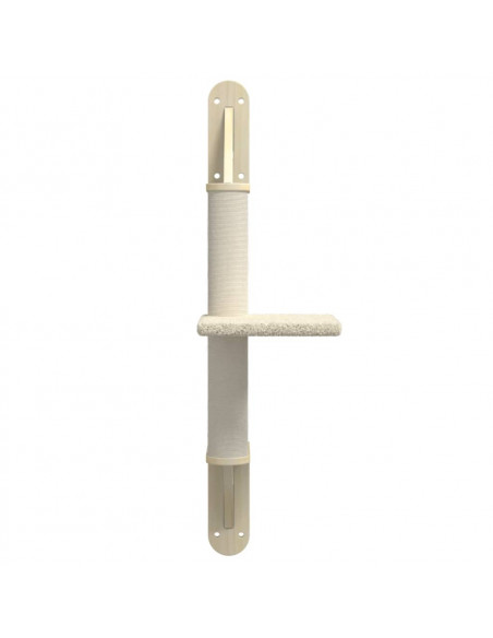 Albero per Gatti con Tiragraffi a Parete Crema 85,5 cm