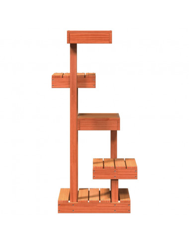 Albero per Gatti Marrone Cera 45,5x49x103 cm in Legno di Pino