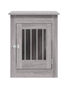 Gabbia Cani da Arredamento Grigio Sonoma 55x80x68cm Multistrato 2