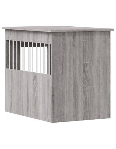 Gabbia Cani da Arredamento Grigio Sonoma 55x80x68cm Multistrato