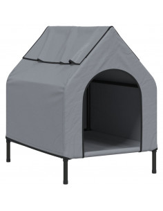 Cuccia per Cani in Tela Oxford Antracite e Acciaio 2