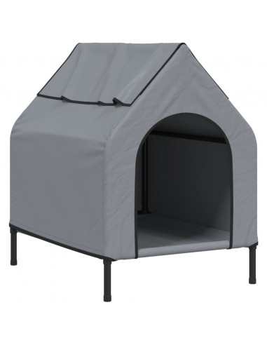 Cuccia per Cani in Tela Oxford Antracite e Acciaio