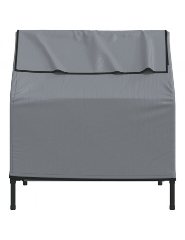 Cuccia per Cani in Tela Oxford Antracite e Acciaio