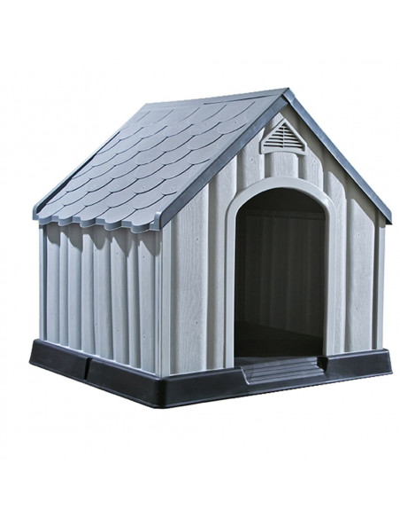 Cuccia per Cani Grigia 92x87x91 cm in Plastica