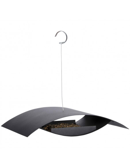 Esschert Design Postazione con Mangiatoia per Uccelli Nera S FB437