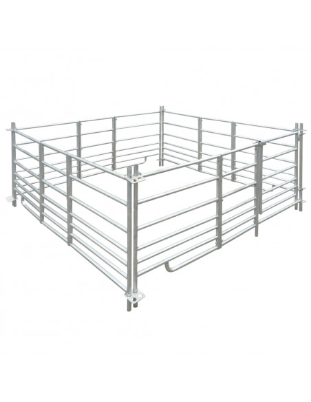 Box Pecore in Acciaio Zincato 4 Pannelli 137 x 137 x 92 cm