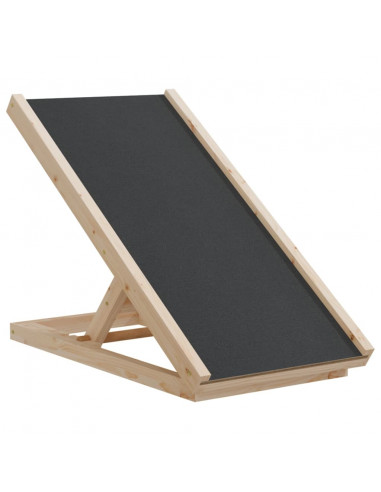 Rampa per Cani Grigia 70x35 cm in Legno Massello di Abete