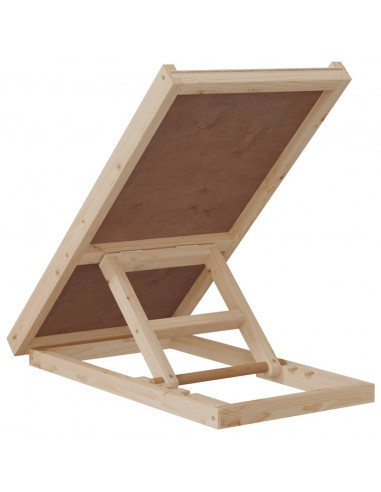 Rampa per Cani Grigia 70x35 cm in Legno Massello di Abete