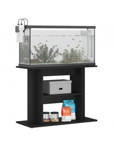 Supporto per Acquario 80x35x60 cm in Legno Multistrato Nero