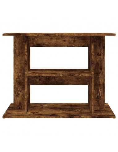 Supporto Acquario 80x35x60 cm in Legno Multistrato Rovere Fumo